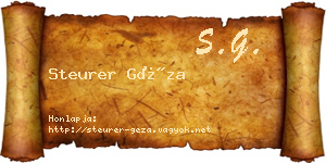 Steurer Géza névjegykártya